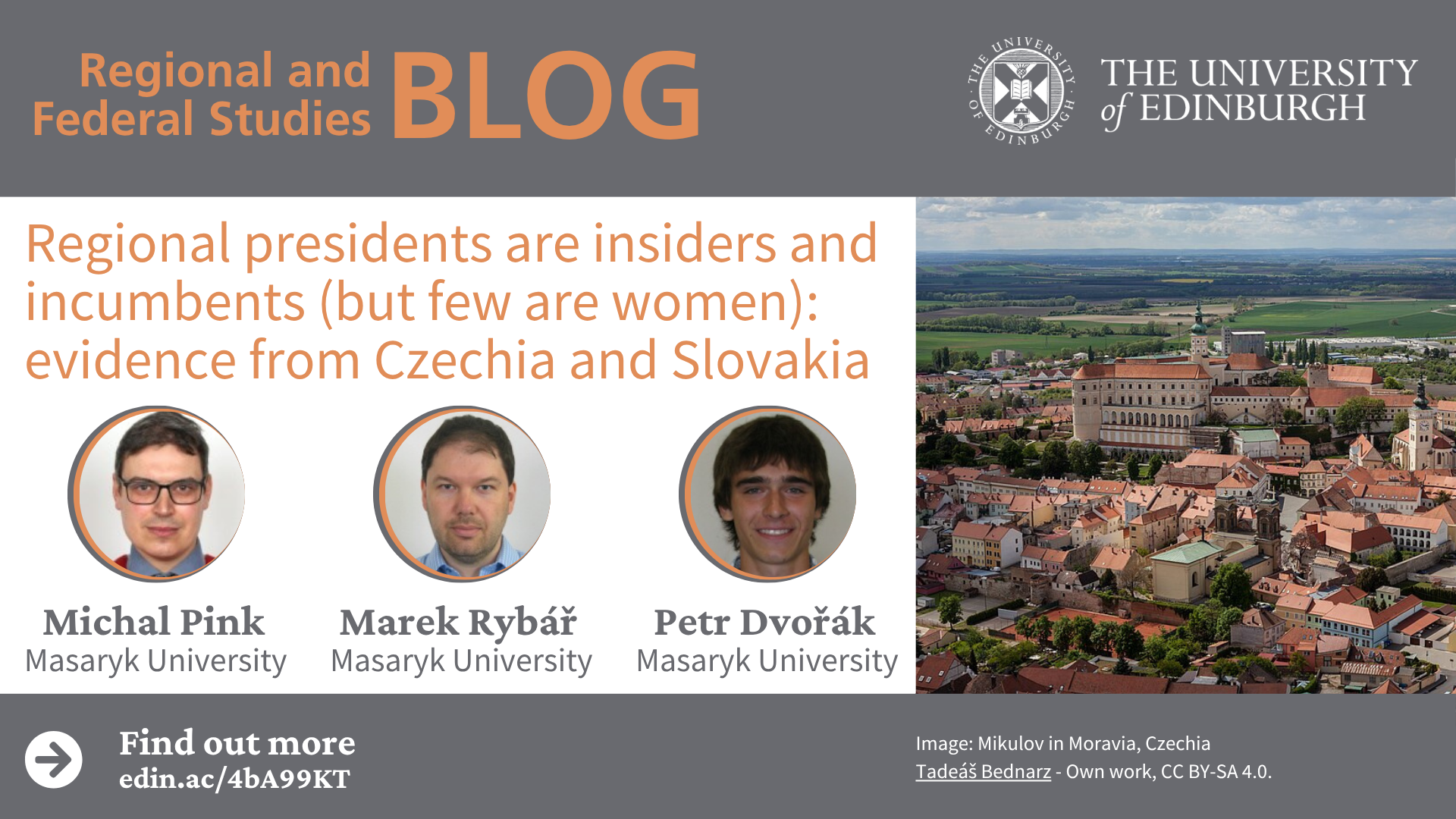 Mikulov in Moravia, Czechia and a photo of the authors