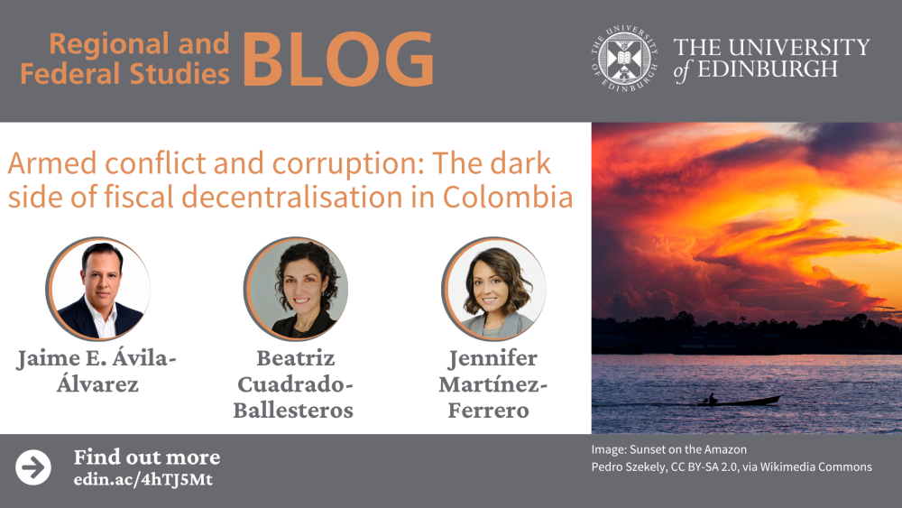 Images of the authors and of a sunset over the Amazon river