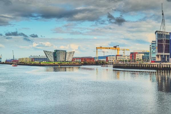 A panoramic view of Belfast's Titanic Quarter