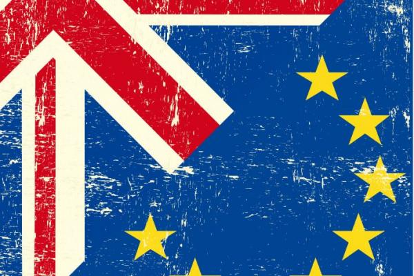 UK and EU Flag Composite