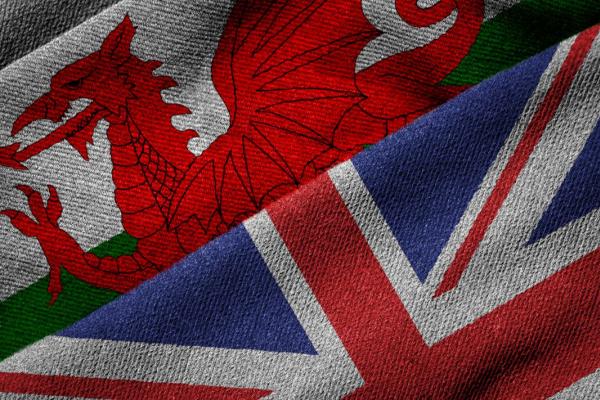 Welsh and UK flags