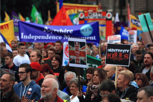 Anti-austerity protest Glasgow